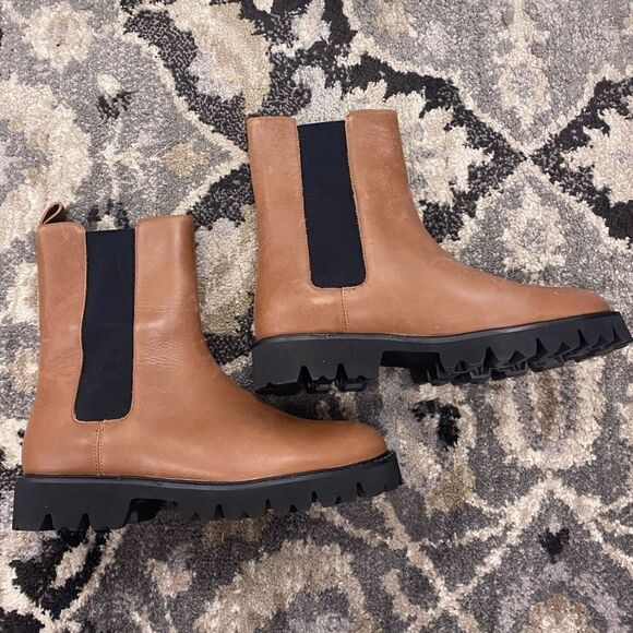 J. Crew Gwen lug-sole high-shaft Chelsea boots in leatherItem BA187* - Picture 2 of 7